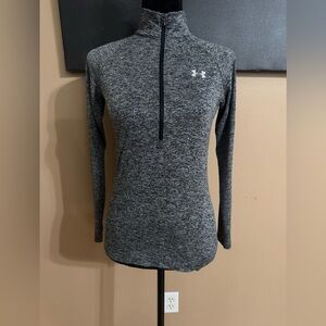 Under Armour Women's heat gray fitted quarter zip